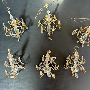Vintage Beautiful Beaded Chandelier Ornaments. (6)